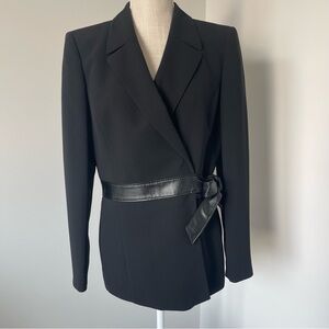 Le Suit Black Blazer with Wrap Design